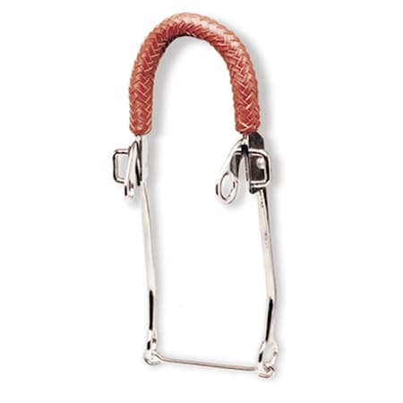 Jacks Imports Chrome Plated Braided Leather Hackamore Bit 10449